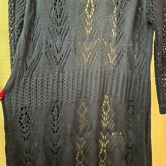 ⚫️ BOGO Vintage open front knitted long cardigan size small - Picture 7 of 9